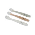 Bo Jungle Soft Spoons Silicone 3pcs, white, grey, terracotta