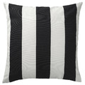 SLÅNHÖSTMAL Cushion cover, black white/stripe pattern, 50x50 cm