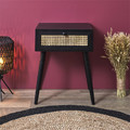 Nightstand Bedside Table Canano, black