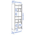 LÅDMAKARE Storage combination w sliding doors, with 2 shelf inserts/oak effect, 81x35x212 cm