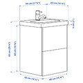 ENHET / TVÄLLEN Wash-stnd w drawers/wash-basin/tap, white, 44x43x65 cm