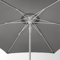HÖGÖN / IGGÖN Parasol with base, grey/dark grey, 270 cm