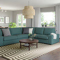 KIVIK Corner sofa, 5-seat, Kelinge grey-turquoise