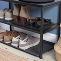 NIPÅSEN Bench with shoe storage, black, 79x35x52 cm