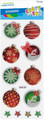 Christmas Stickers Christmas Baubles/Stars 12pcs