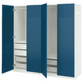 PAX / FYRUDDEN Wardrobe combination, white/white, 200x60x201 cm