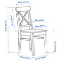 DANDERYD / INGOLF Table and 4 chairs, white/white, 130 cm