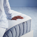 MALM Bed frame with mattress, white stained oak veneer/Valevåg firm, 140x200 cm