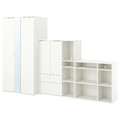 VIHALS Wardrobe combination, white, 305x57x200 cm