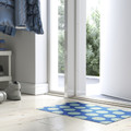 KÖRFÄLTSPIL Door mat, blue green/circle pattern, 40x60 cm