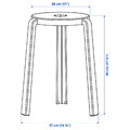 IBBARBO Stool, dark grey