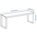 VARIERA Shelf insert, white, 46x14x16 cm