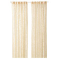 SKÄREFLY Sheer curtains, 1 pair, beige, 145x300 cm
