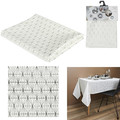 Tablecloth Geometric Dore 140x250cm, white/silver