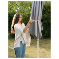 HÖGÖN / IGGÖN Parasol with base, grey/dark grey, 270 cm