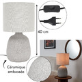 Table Lamp Amani, light grey