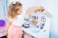 Wooden Kitchen Playset with Light & Accessories House, grey 3+