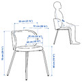 LISABO / KRYLBO Table and 4 chairs, ash veneer/Tonerud blue, 140 cm