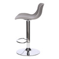 Bar Stool Inge, grey/chrome