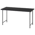 LAGKAPTEN / SPÄND Desk, black-brown/black, 140x60 cm