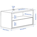 EKET Media shelf, brown/walnut effect, 70x35x35 cm
