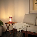 SOLVINDEN LED solar-powered table lamp, house/red, 25 cm