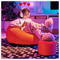 BRÄNNBOLL Inflatable gaming lounge chair, bright orange