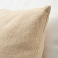 SANDTRAV Cushion, yellow-beige/white, 45x45 cm