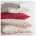 GULLNATTLJUS Cushion cover, white/floral pattern, 50x50 cm