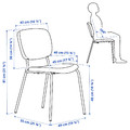 VIHALS / VIHALS Table and 4 chairs, white/green Tibbleby grey-green, 120/180x74 cm