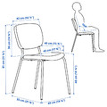 VIHALS / VIHALS Table and 4 chairs, white/white Tibbleby beige-grey, 120/180x74 cm