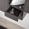 EKET Wall-mounted cabinet combination, dark gray, 175x35x70 cm