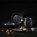 HEMLAGAD Pot with lid, non-stick coating black, 5 l