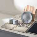 RINNIG Dish drying mat, beige, 51x42 cm