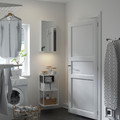 ENHET Wall storage comb w mirror door, white, 40x30x150 cm