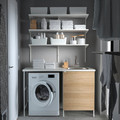 ENHET Laundry, white/oak effect, 139x63.5x90.5 cm