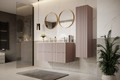 Bathroom Wall-mounted High Cabinet MDF Nicole 140cm, antique pink