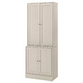 HAVSTA Storage combination with doors, grey-beige, 81x47x212 cm