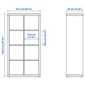 KALLAX Shelving unit, with 2 doors/with 2 shelf inserts white, 147x77 cm