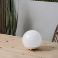 SOLVINDEN LED solar-powered floor lamp, outdoor/globe white