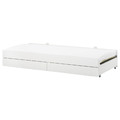 SLÄKT Underbed with storage, white, 90x200 cm