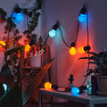 SOLVINDEN LED lighting chain with 12 bulbs, outdoor/multicolour