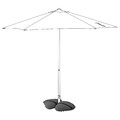 IGGÖN Parasol base with sandbags, dark grey, 60x60 cm