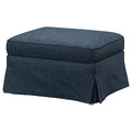EKTORP Armchair and footstool, Kilanda dark blue