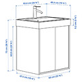 HAVBÄCK / ORRSJÖN Wash-stnd w drs/deep wash-basin/tap, beige, 62x49x72 cm