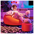 BRÄNNBOLL Inflatable gaming lounge chair, bright orange