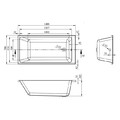 GoodHome Acrylic Bathtub Teesta 140x70 cm, white