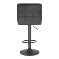 Bar Stool with Backrest Dafne VIC, black