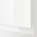 METOD High cab f fridge/freezer w 3 doors, white/Voxtorp high-gloss/white, 60x60x220 cm