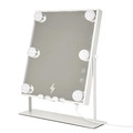 Mirror with LED Lighting, Speaker & Charger